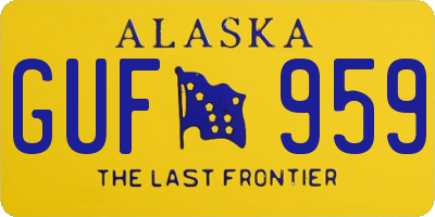 AK license plate GUF959