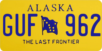 AK license plate GUF962