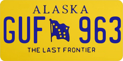 AK license plate GUF963