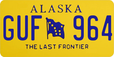 AK license plate GUF964