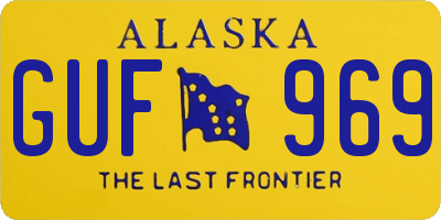 AK license plate GUF969