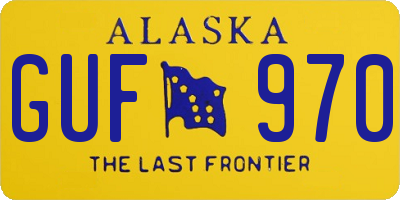 AK license plate GUF970