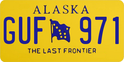 AK license plate GUF971