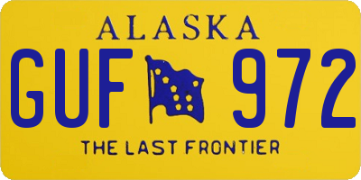 AK license plate GUF972