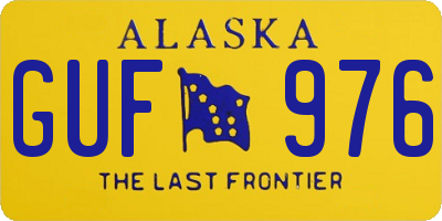 AK license plate GUF976