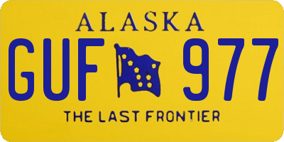 AK license plate GUF977