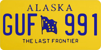 AK license plate GUF991