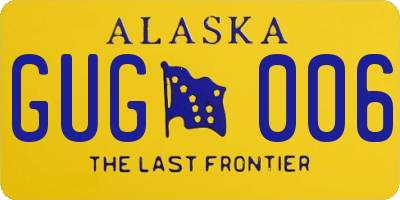 AK license plate GUG006