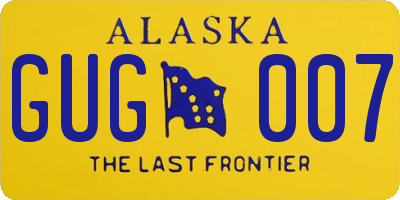 AK license plate GUG007