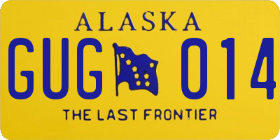 AK license plate GUG014