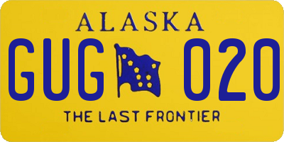 AK license plate GUG020