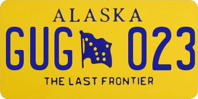 AK license plate GUG023