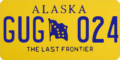 AK license plate GUG024