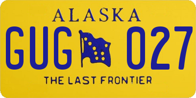 AK license plate GUG027