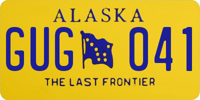 AK license plate GUG041
