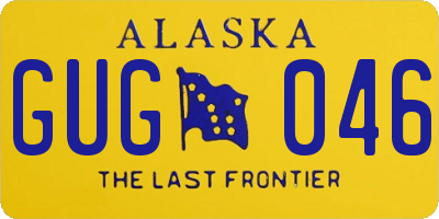 AK license plate GUG046