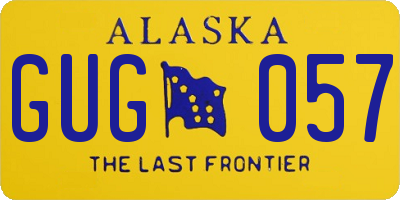 AK license plate GUG057