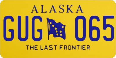 AK license plate GUG065