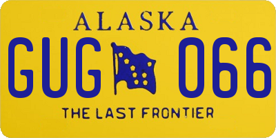 AK license plate GUG066