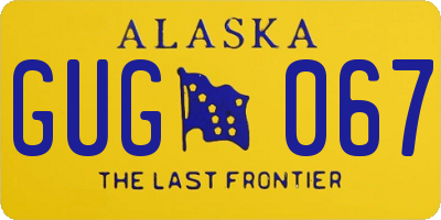 AK license plate GUG067