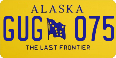 AK license plate GUG075