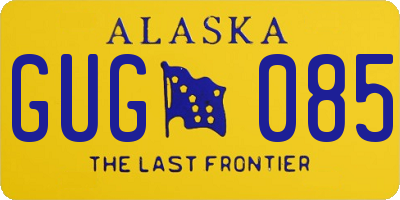 AK license plate GUG085