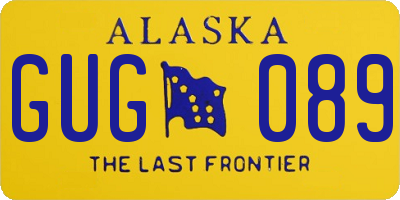 AK license plate GUG089