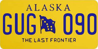 AK license plate GUG090