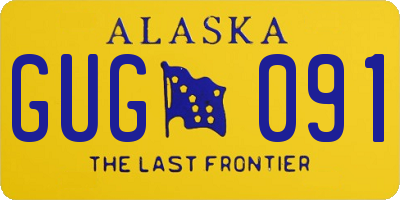 AK license plate GUG091