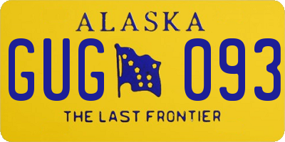 AK license plate GUG093