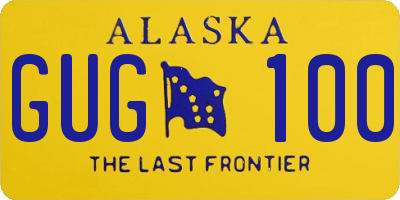 AK license plate GUG100