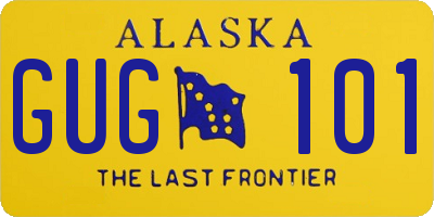 AK license plate GUG101