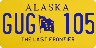 AK license plate GUG105