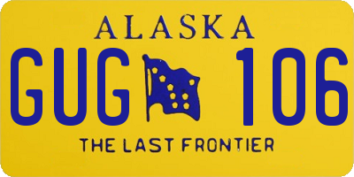 AK license plate GUG106