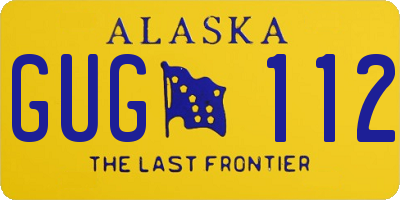 AK license plate GUG112