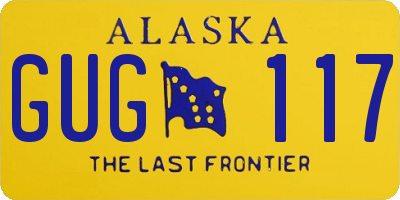 AK license plate GUG117