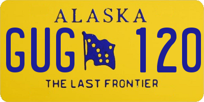 AK license plate GUG120