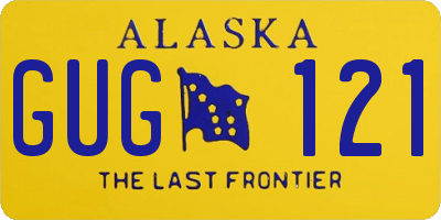 AK license plate GUG121