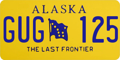 AK license plate GUG125