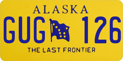 AK license plate GUG126