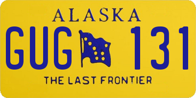 AK license plate GUG131