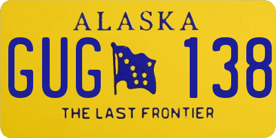 AK license plate GUG138