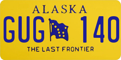 AK license plate GUG140