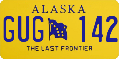 AK license plate GUG142