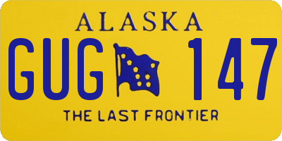 AK license plate GUG147