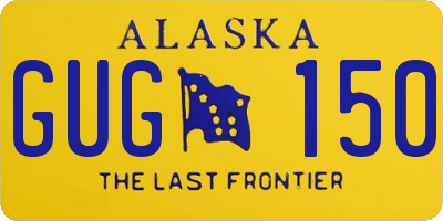 AK license plate GUG150