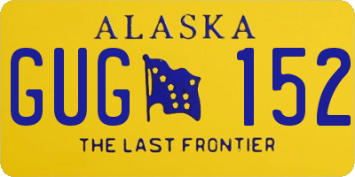 AK license plate GUG152