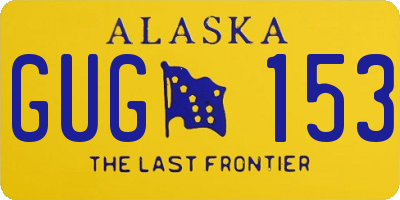 AK license plate GUG153