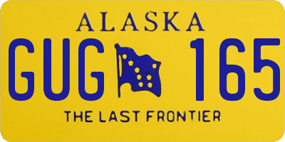 AK license plate GUG165