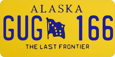 AK license plate GUG166